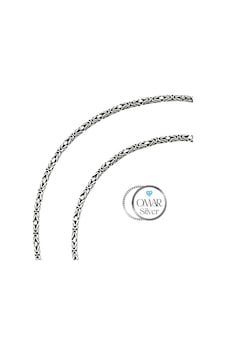 Omar Silver Zincir 925 Ayar 2 Mm Gümüş Erkek Kare Kral Kolye Omar Silver Zincir 925 Ayar 2 Mm Gümüş Erkek Kare Kral Kolye