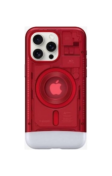 Spigen İphone 15 Pro İle Uyumlu Kılıf Classic C1 İmac G3 Desing Magfit Magsafe Uyumlu Ruby Kırmızı