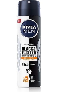 Nivea Black & White Invisible Güçlü Etki Antiperspirant Erkek Sprey Deodorant 150 ML