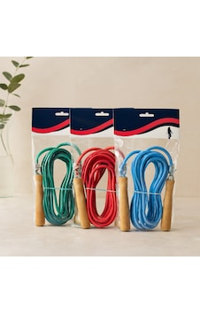 Ahşap Saplı Pvc Atlama İpi 5 M - Renkli