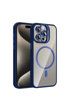 Apple iPhone Uyumlu 15 Pro Max Kılıf Standlı Ve Kamera Lens li M-safe Şarj Özellikli Zore Etro Kapak Çok Renkli