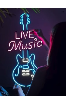Led Işıklı Müzik Gitar Duvar Tablo Led Işıklı Müzik Gitar Duvar Tablo