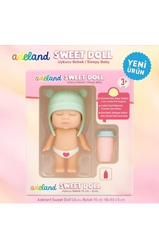 Adeland Sweet Doll Uykucu Bebek 10 Cm Kutu 14 10 5 Cm Mint Şapka - Sade Adeland Sweet Doll Uykucu Bebek 10 Cm Kutu 14 10 5 Cm Mint Şapka - Sade