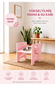Açı Ve Yükseklik Ayarlı Ergonomik Kedi Mama Kabı- Köpek Mama Kabı Ayarlanabilir Pembe Açı Ve Yükseklik Ayarlı Ergonomik Kedi Mama Kabı- Köpek Mama Kabı Ayarlanabilir Pembe