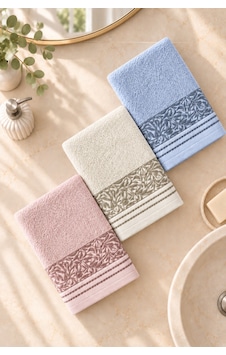 Botanical Garden Yaprak Desenli El Yüz Havlusu 50x90 Cm 3 Lü Set %100 Pamuk - Cotton Candy Çok Renkli Botanical Garden Yaprak Desenli El Yüz Havlusu 50x90 Cm 3 Lü Set %100 Pamuk - Cotton Candy Çok Renkli
