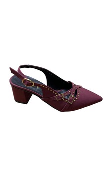 Yaren Moda Kadın Kalın Topuklu Arkası Açık Saten Ayakkabı Bordo - 875980856 Bordo Yaren Moda Kadın Kalın Topuklu Arkası Açık Saten Ayakkabı Bordo - 875980856 Bordo
