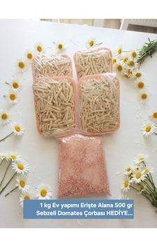 1 Kg. Erişte Yanında 500 Gr. Sebzeli Domates Çorbası Hediye 1 Kg. Erişte Yanında 500 Gr. Sebzeli Domates Çorbası Hediye
