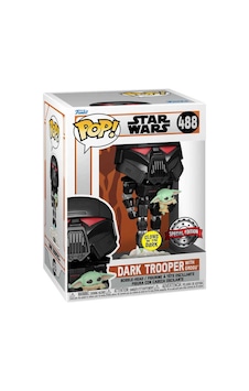Funko Pop Figür Star Wars Mandalorian Dark Trooper With Child Glow Special Edition 58286 Funko Pop Figür Star Wars Mandalorian Dark Trooper With Child Glow Special Edition 58286
