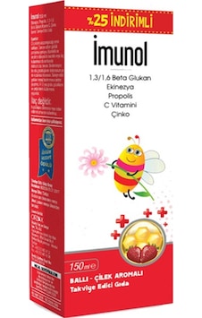 Orzax Imunol Şurup Ballı - Çilek Aromalı 150 ML Orzax Imunol Şurup Ballı - Çilek Aromalı 150 ML