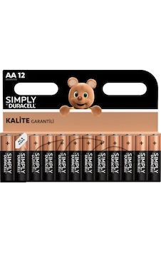 Duracell Simply LR6/MN1500 AA Kalem Pil 12'li Duracell Simply LR6/MN1500 AA Kalem Pil 12'li