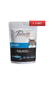 Felicia Somonlu Tahılsız Pouch Konserve Yetişkin Kedi Maması 12 x 85 G Felicia Somonlu Tahılsız Pouch Konserve Yetişkin Kedi Maması 12 x 85 G