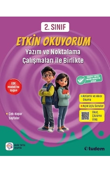 Tudem 2026 2. Sınıf Etkin Okuyorum - Yazım Ve Noktalama Çalışmaları İle Birlikte Tudem 2026 2. Sınıf Etkin Okuyorum - Yazım Ve Noktalama Çalışmaları İle Birlikte