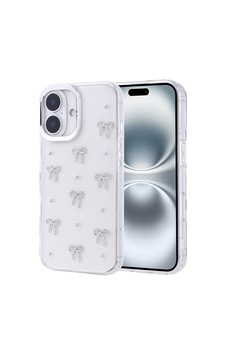 Apple Uyumlu iPhone 16 Kılıf Airbag Tasarımlı Simli Şeffaf Zore Kutup Kapak Fiyonk Apple Uyumlu iPhone 16 Kılıf Airbag Tasarımlı Simli Şeffaf Zore Kutup Kapak Fiyonk