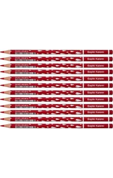 Faber-castell Damla Desenli Kırmızı Renkli Kurşun Kalem 12'li Faber-castell Damla Desenli Kırmızı Renkli Kurşun Kalem 12'li