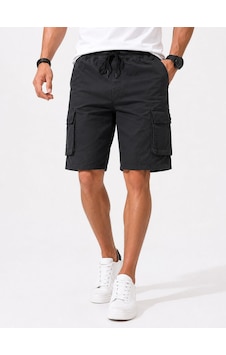 Classics Men Erkek Comfort Fit Keten Bel Lastikli Cepli Kapri Şort Siyah Classics Men Erkek Comfort Fit Keten Bel Lastikli Cepli Kapri Şort Siyah