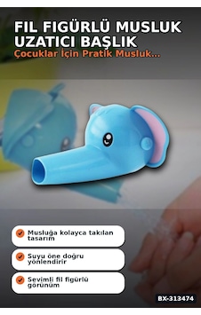 Bay Fil Figürlü 11x9x7 Cm Musluk Uzatıcı Başlık Aparatı, 1 Adet Çocuk El Yıkama Bx-313474 Najmaddin Standart Bay Fil Figürlü 11x9x7 Cm Musluk Uzatıcı Başlık Aparatı, 1 Adet Çocuk El Yıkama Bx-313474 Najmaddin Standart