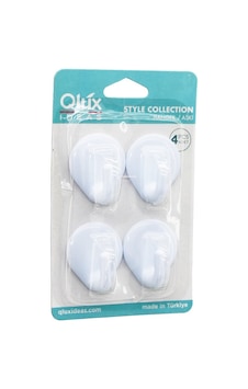 Qlux L-00734 Style Collection Yapışkanlı Beyaz Plastik Askı 4'lü Set- 32'li Paket Qlux L-00734 Style Collection Yapışkanlı Beyaz Plastik Askı 4'lü Set- 32'li Paket