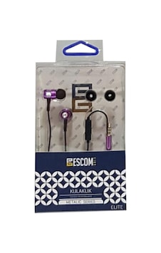 Kulaklık Mikrofonlu Metal Escomgold Kk-10 Mor Standart Kulaklık Mikrofonlu Metal Escomgold Kk-10 Mor Standart