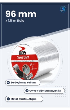 Sakız Bant Su Geçirmez Butil Tamir Bandı 96 Mm X 1,5 M Çatı Boru Sakız Bant Su Geçirmez Butil Tamir Bandı 96 Mm X 1,5 M Çatı Boru