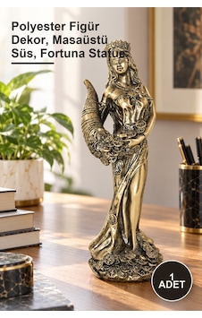 1 Adet Bereket Tanrıçası Fortuna Figürü Polyester Figür Dekor, Masaüstü Süs, Fortuna Statue