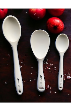 Multiamo Sert Uçlu Isıya Dayanıklı Silikon Kaşık Seti, 28 Cm-22 Cm-20 Cm, Krem Multiamo Sert Uçlu Isıya Dayanıklı Silikon Kaşık Seti, 28 Cm-22 Cm-20 Cm, Krem