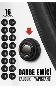Kapı Bagaj Kaput Ses Darbe Emici Kauçuk Conta 16 Adet Kapı Bagaj Kaput Ses Darbe Emici Kauçuk Conta 16 Adet