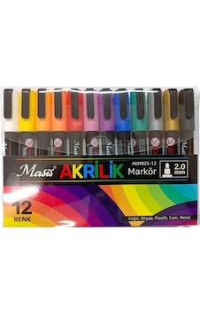 020 Sinerji Akm925 12 Masis Akrilik Markörü 925 Pvc 0 Çok Renkli 020 Sinerji Akm925 12 Masis Akrilik Markörü 925 Pvc 0 Çok Renkli