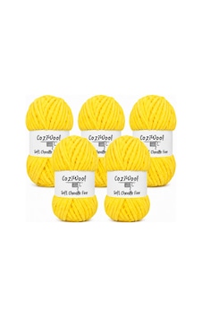 Kadife İp Soft Chenille Fine 5'li Paket 5x100 Gr 160 Mt El Örgü İpi Sarı - 925144855 Kadife İp Soft Chenille Fine 5'li Paket 5x100 Gr 160 Mt El Örgü İpi Sarı - 925144855