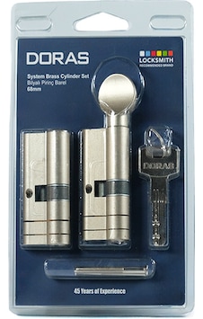 Doras 68mm Tuzaklı Alt-üst Barel Seti Bilyalı Anahtarlı