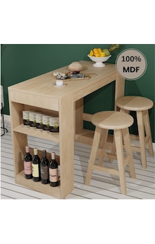 Çok Amaçlı Mdf Bar Mutfak Masası Tabure Dahil Değildir Meşe Çok Amaçlı Mdf Bar Mutfak Masası Tabure Dahil Değildir Meşe