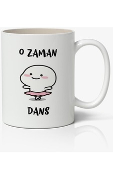 O Zaman Dans Yazılı Baskılı Kupa Bardak Baskılı Kahve Kupa Bardak