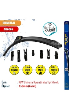 65cm 650mm Muz Tipi 8 Aparatlı Silecek Universal 65cm 650mm Muz Tipi 8 Aparatlı Silecek Universal