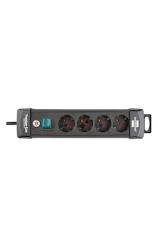 Brennenstuhl Premium-line, 4'lü Çoklu Priz Siyah Brennenstuhl Premium-line, 4'lü Çoklu Priz Siyah