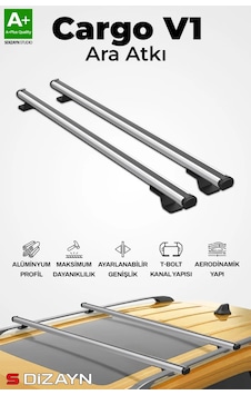 S-dizayn Citroen C3 Aircross S-bar Cargo V1 Ara Atkı Tavan Taşıyıcı Barı Gri 130 Cm 2017-2024 A+ Kal