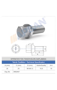 20 Adet Sprinter Tek Teker Bijon Saplaması 20 Adet Sprinter Tek Teker Bijon Saplaması