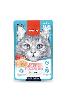 Wanpy Karides Ton Balıklı Kedi Yaş Mama 70 Gr Wanpy Karides Ton Balıklı Kedi Yaş Mama 70 Gr