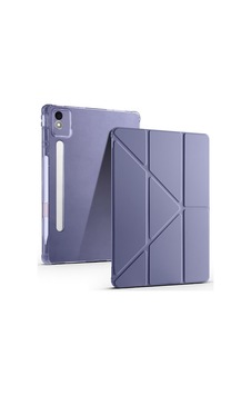 Aksesuarcim İdea 7 Pro 12.7 Tb-373fu İle Uyumlu Kılıf Silikon Yumuşak Kalem Bölmeli Esnek 4 Farklı Stand Olabilen Tablet Kılıfı Mor Sku: Zeusb0fl17v927 Arka Kapak