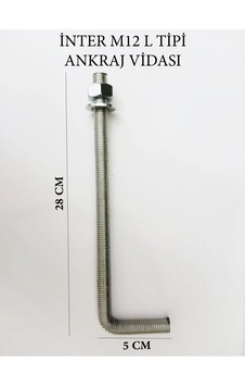 İnter L Tipi Ankraj Vidası M12 33cm M33