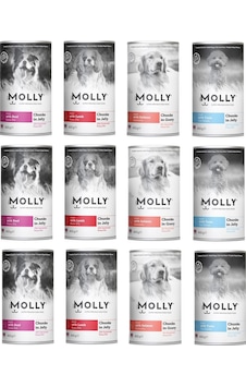 Molly 4 Çeşit Karma Köpek Konservesi 400 G X 12 Adet Molly 4 Çeşit Karma Köpek Konservesi 400 G X 12 Adet