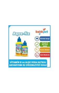 Aquafix B Vitamini Aloe Vera Katkılı Akvaryum Su Düzenleyici 50 ML