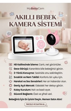 Ebeveyn Kontrollü 2.8 İnç Bebek Monitörü - Güvenli Ve Kesintisiz İzleme Sistemi Beyaz - 928385863