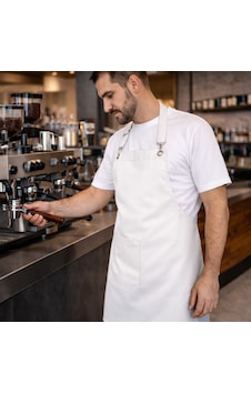 Mutfak Önlüğü Barista Leke Ve Sıvı İtici Kumaş Beyaz Mutfak Önlüğü Barista Leke Ve Sıvı İtici Kumaş Beyaz