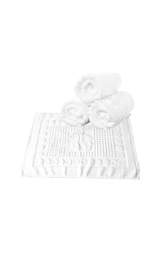 Otel Banyo Ayak Havlusu %100 Pamuk 250 Gram 50×70 Cm  6 Adet Beyaz