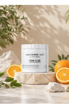 ASKORBİK ASİT E300 (C VİTAMİNİ) - EXTRA SAF GIDA TAKVİYESİ 500 GR ASKORBİK ASİT E300 (C VİTAMİNİ) - EXTRA SAF GIDA TAKVİYESİ 500 GR