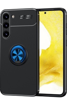 Galaxy S23 Plus Kılıf Zore Ravel Silikon Kapak Siyah-Mavi