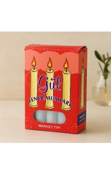 Gül Kokulu Mum 10'lu Paket Belirtilmemiş Gül Kokulu Mum 10'lu Paket Belirtilmemiş