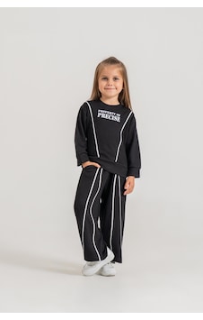Harby Kids A Pile Şeritli Penye Kız İkili Takım 3-10 Yaş -ba467897500 - Siyah Harby Kids A Pile Şeritli Penye Kız İkili Takım 3-10 Yaş -ba467897500 - Siyah