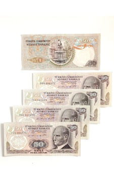 Cumhuriyetin İlk Dönemi 6 Emisyon 50 Türk Lirası Eski Koleksiyon Kağıt Para Cumhuriyetin İlk Dönemi 6 Emisyon 50 Türk Lirası Eski Koleksiyon Kağıt Para