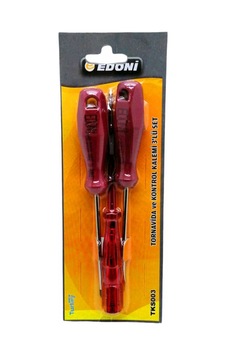 Edoni Tks-003 Tornavida Yıldız Ve Düz Ve Kontrol Kalemi 3 Adet Set Edoni Tks-003 Tornavida Yıldız Ve Düz Ve Kontrol Kalemi 3 Adet Set