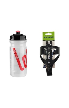 Elite Loli Şeffaf Bisiklet Matarası 600Ml Kafes Siyah - Kırmızı - Beyaz Elite Loli Şeffaf Bisiklet Matarası 600Ml Kafes Siyah - Kırmızı - Beyaz
